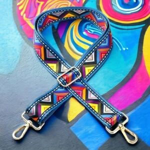 Boho Chic Colorful 🌈 Adjustable Shoulder Strap for Bags, Guitars & More 🌟